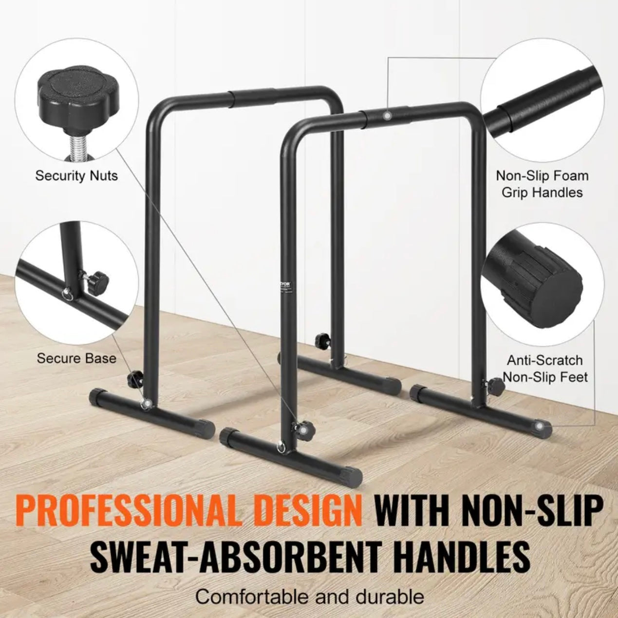 Home calisthenics dip bars